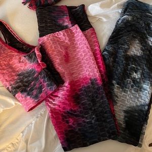 TikTok leggings and one sports bra